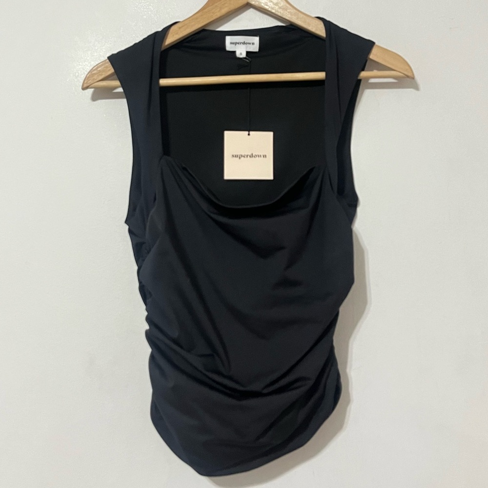 Superdown Becky Top in Black Small